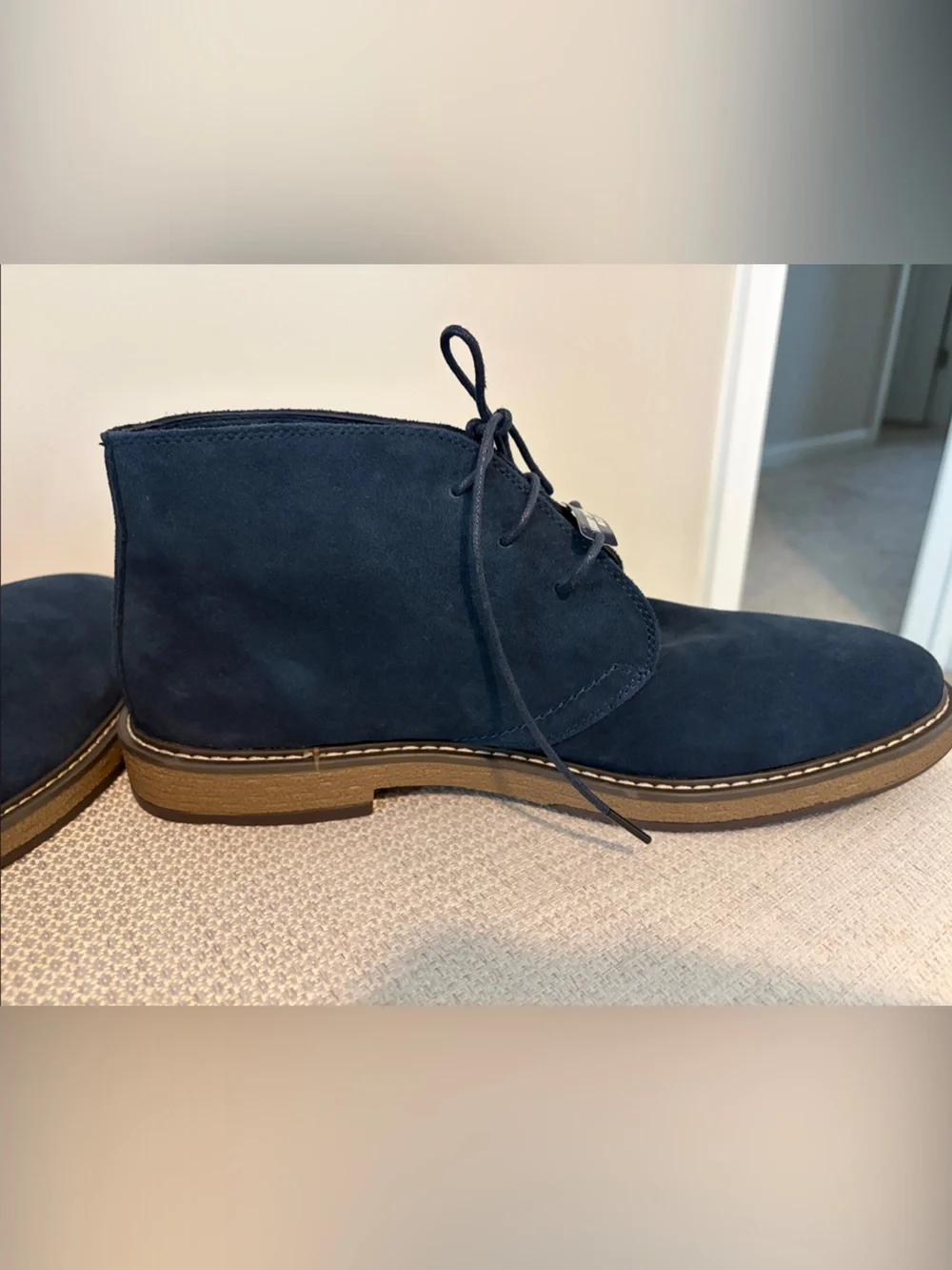 NEW Joseph Abboud Navy Blue Suede Thomas Chukka Boots Size 13